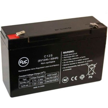 BATTERY CLERK AJC¬Æ CSR 400 TR12-6A 6V 12Ah UPS Battery CSR-400 TR12-6A